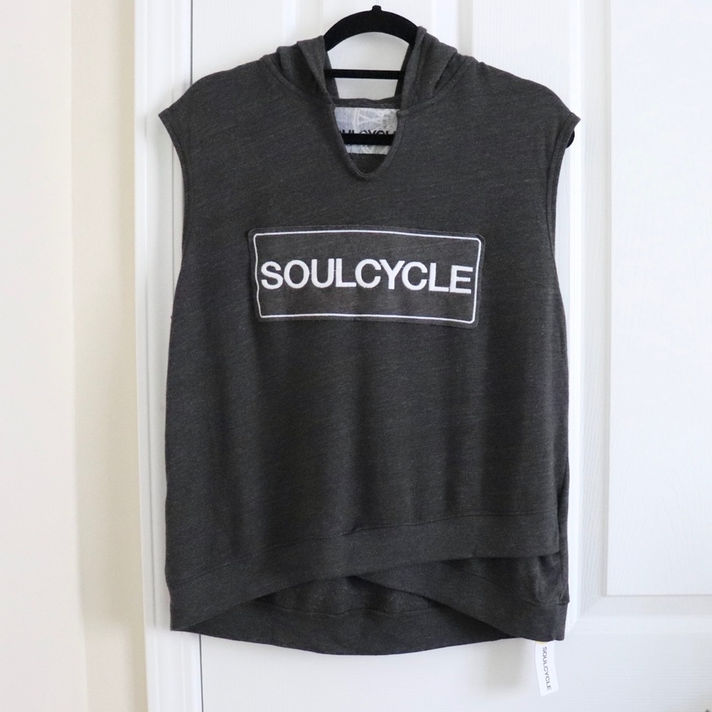 SoulCycle Patch Criss Cross Sleeveless Hoodie